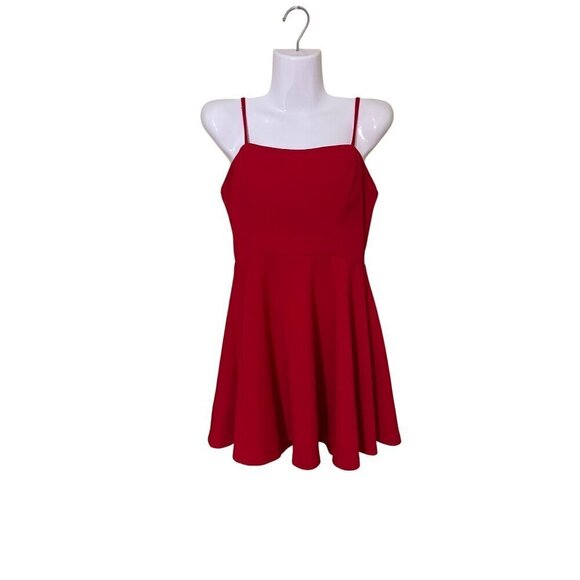 B. Smart Red Sleeveless Babydoll Dress Sz  7 Event Party Coquette - Picture 1 of 8